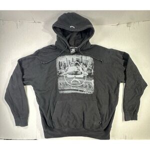 Lowrider Clothing Black Graphic Hoodie XL City Skyline Car Streetwear Vintage